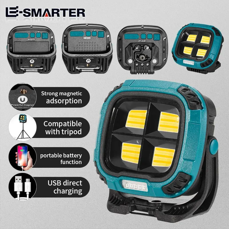 ESMATER W894 COB Multi-Functional Portable Flashlight Rechargeable Strong Light Emergency Lamp