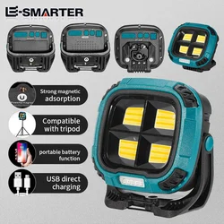 Hook Portable LED Flashlight Rechargeable Camping Hiking Fishing Light with Power Bank Strong Magnetic Adsorption Lantern