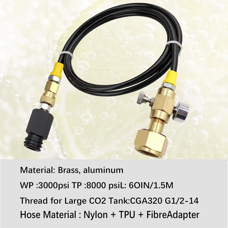 Upgraded CGA320 Co2 Tank Adapter Connects Directly To The Soda Machine, Adapter For TR21-4 Soda Water Machine Durable