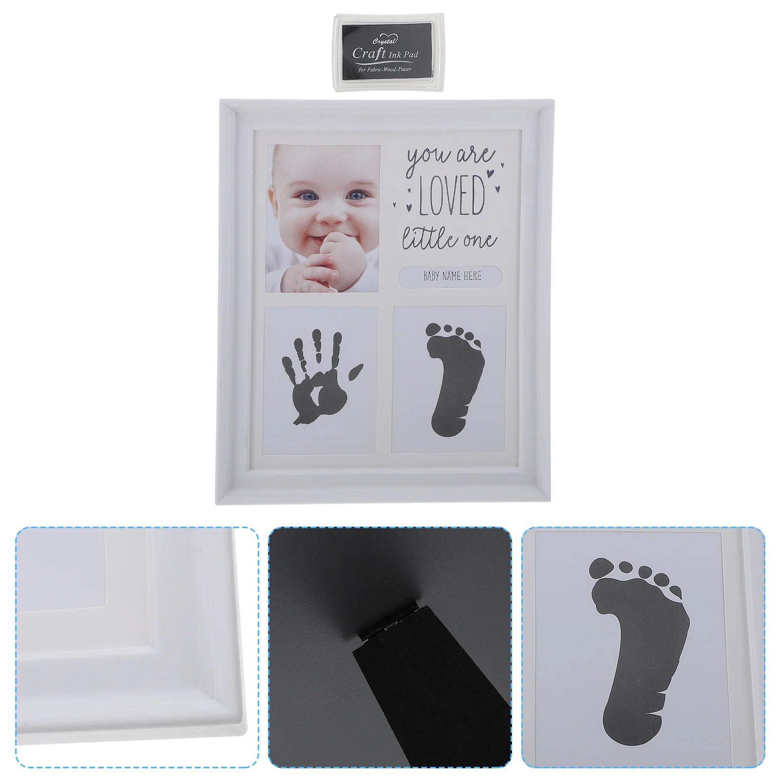 Infant Footprint Keepsake Hand Inkpad Photo Frame The Gift Handprint Picture Gifts