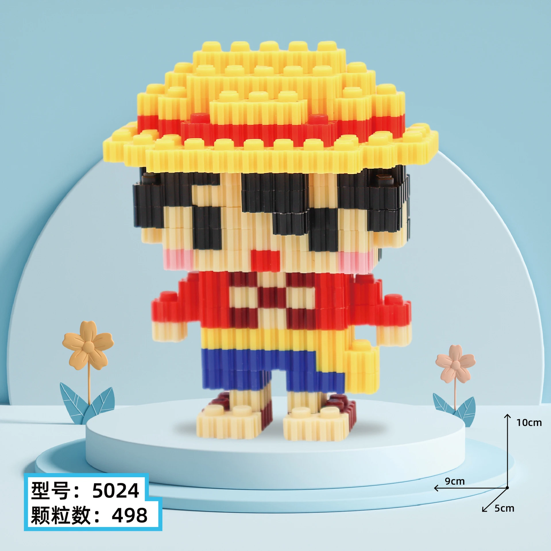 One Piece Building Blocks Animal figure Luffy Zoro Goku Naruto Small Particles Assembled DIY Puzzle boys girls birthday gifts