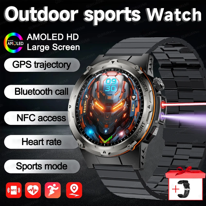 2025 NEW Popular Outdoors GPS tracker Sports Smart Watch Men 500mAh NFC HD Call IP68 depth waterproof Watch Men For Xiaomi Men