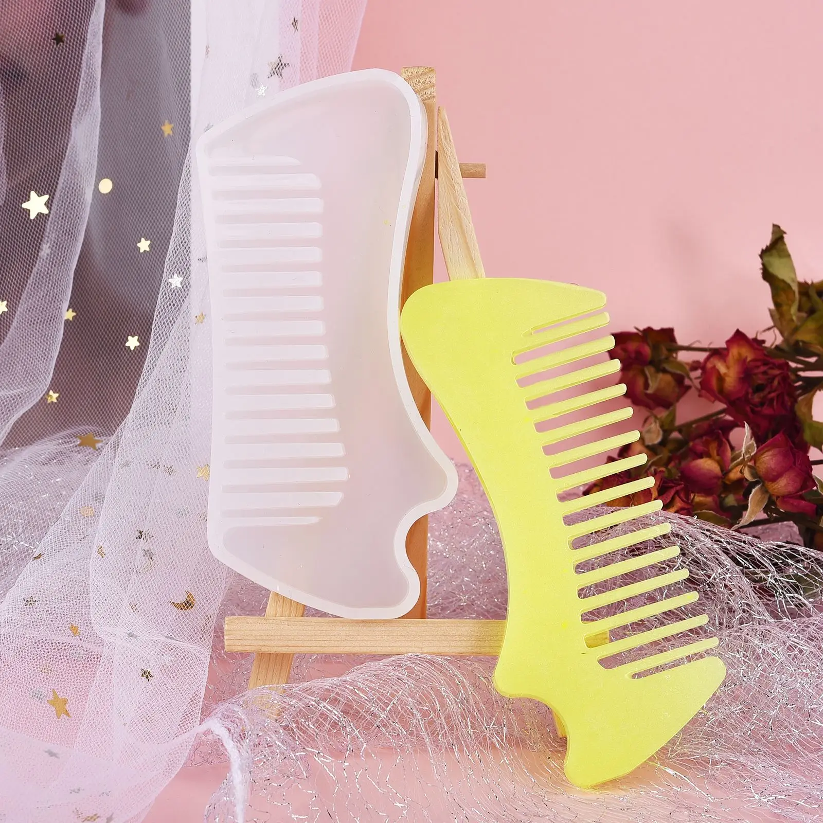 Comb Series Silicone Mold Epoxy Resin Jewelry Making Mould Cosmetic Tools DIY Comb Hand Craft Mold