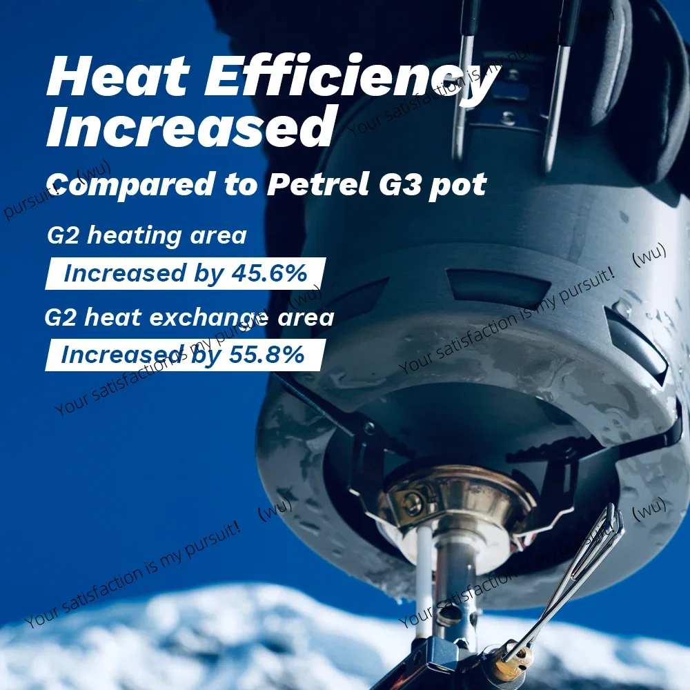 ZOCI G2 Petrel خفيفة الوزن في الهواء الطلق عالية الكفاءة وعاء مبادل حراري للمشي السفر التخييم 750 مللي