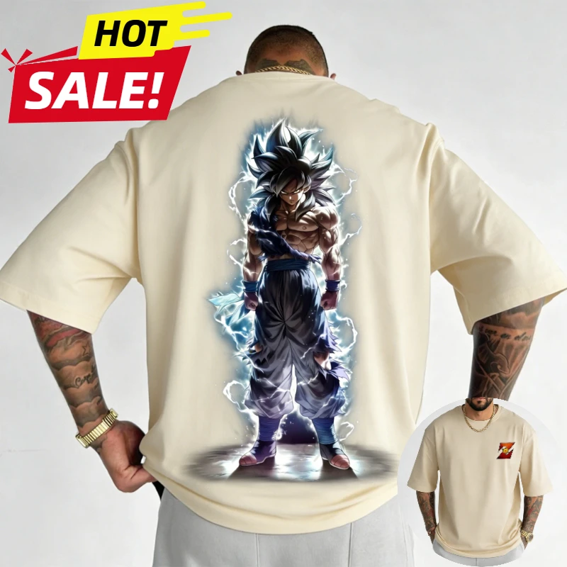 

Футболка Dragon Ball Son Goku Super Saiyan Harajuku, мужская летняя винтажная футболка оверсайз, женская уличная одежда, повседневный топ унисекс с короткими рукавами