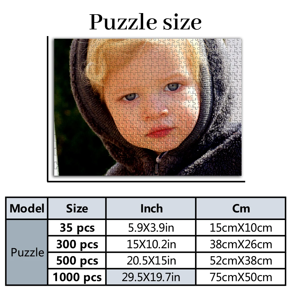 35/300/500/1000pcs Personalized Custom Photo Childhood Group photo Puzzle Handmade Gifts Education Puzzle Toy