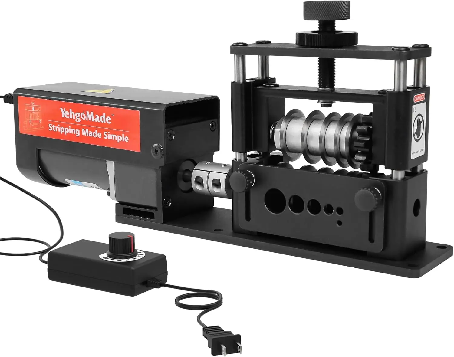 

Automatic Wire Stripper Machine with Upgraded Motor Electric Cable Stripping Tool Featuring 6 Channels and 5 Carbide Blades