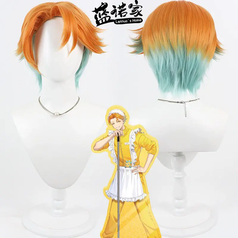 Virtual YouTube Vtuber Rito Usami Cosplay Wig Halloween Carnival Party Props Synthetic Hair Heat Resistant Fiber + Wig Cap