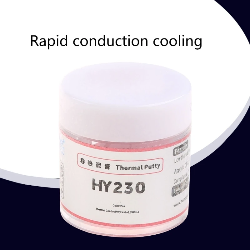 HY234 4,0 W pasta de grasa térmica rosa forma de disipador de calor formable compuesto térmico para Chip de computadora Chipset