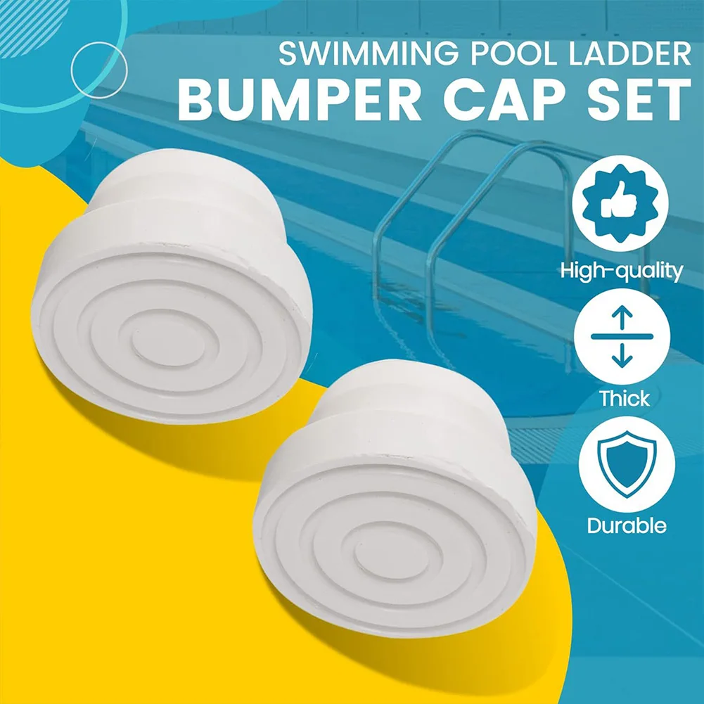 2PCS Swimming Pool Ladder Rubber Bumper End Plug Universal Pool Ladder Tubing Inside Plug Bumper Cap for Inground Pool Accessory