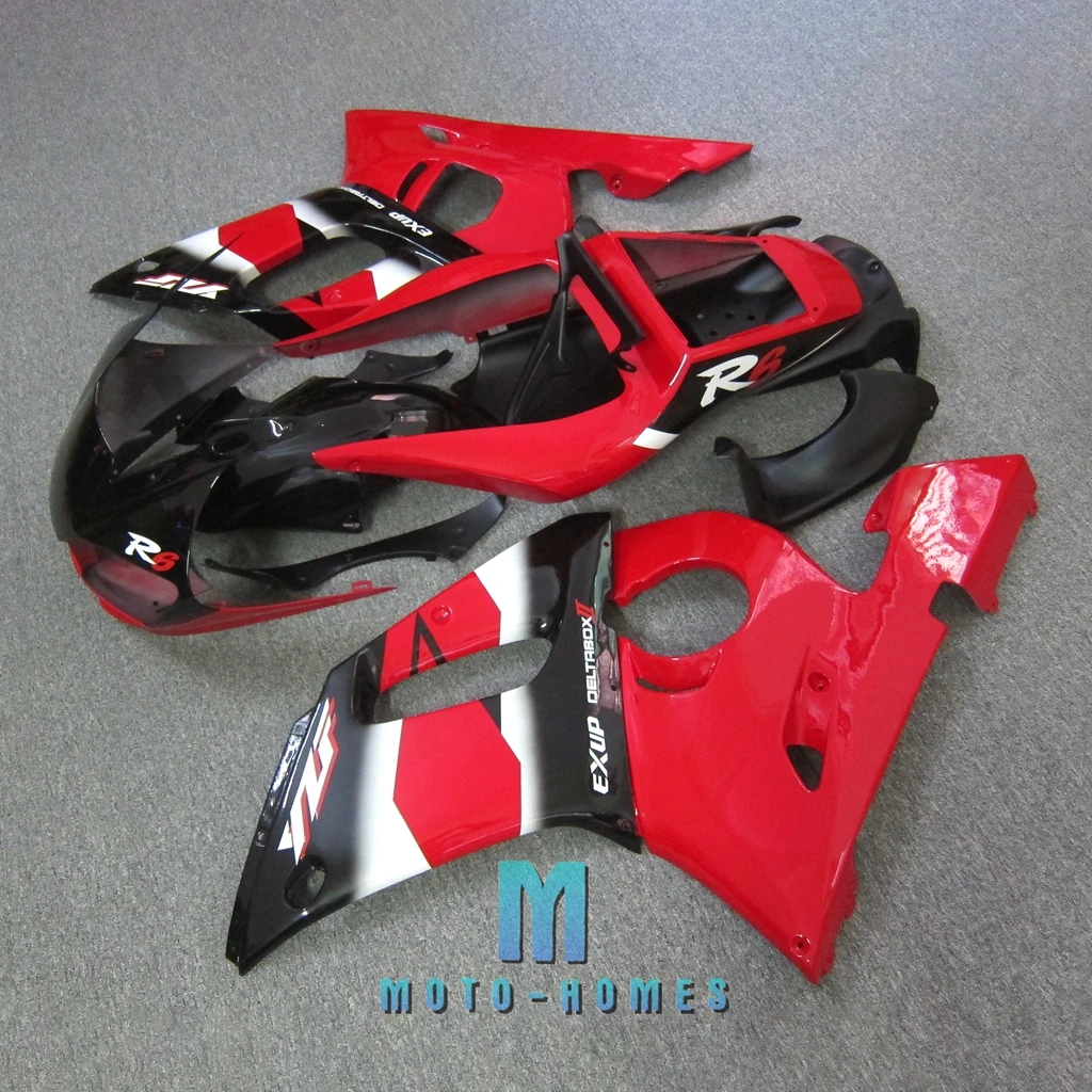 100% Fit Injection Bodywork for YAMAHA R6 1998 1999 2000 2001 2002 YZFR6 98-02 Fairing Motorcycle Bodywork Red Black ABS Plastic