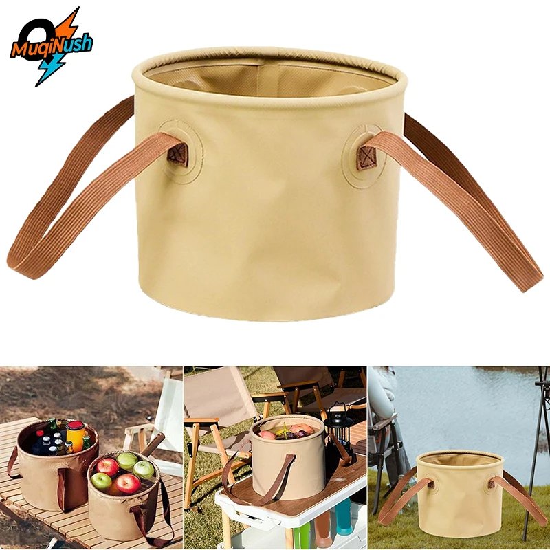 

Multipurpose Outdoor Foldable Bucket Fishing Stuff Supplies Accessories Sports Entertainment for Travel Camping Wash Basin 10L
