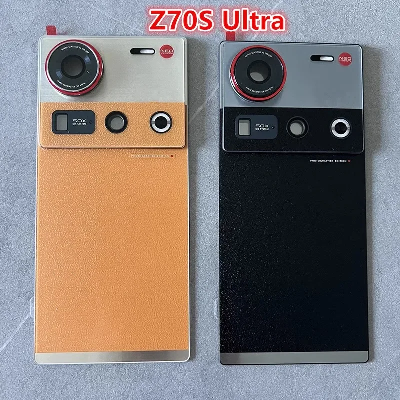 Z70SUltra Rear Housing For ZTE Nubia Z70S Ultra 5G NX737J Battery Back Cover Repair Phone Replace Door Case + Camera Lens
