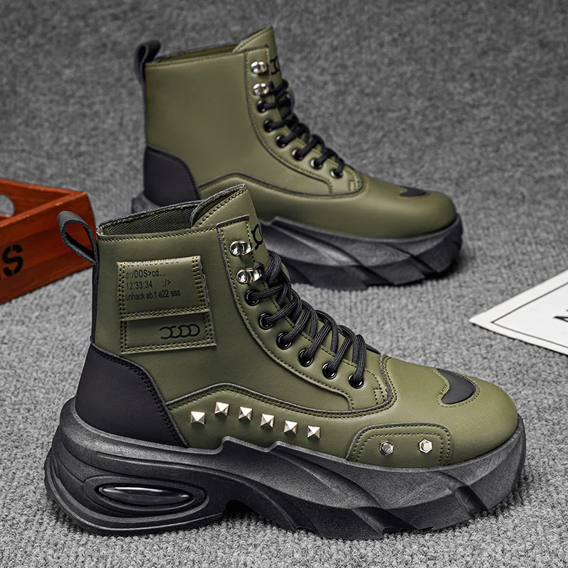 Herren Leichte Ganzjahres-High-Top Outdoor-Stiefel, Outdoor-Freizeitschuhe, Laufschuhe für Männer – Detail 11