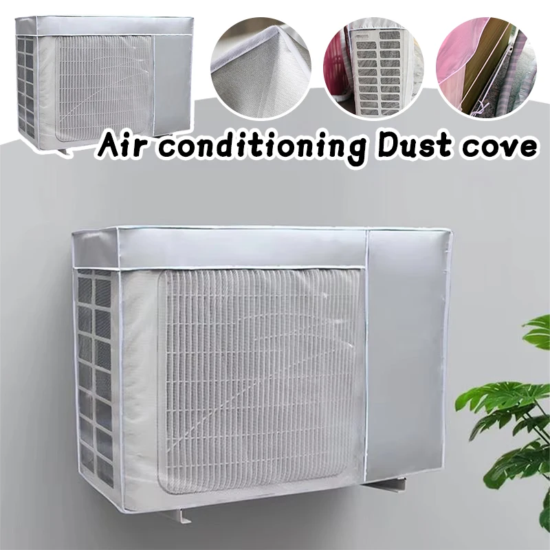 Air Conditioner Outdoor Unit Cover Breathable Mesh Waterproof Anti-UV AC Condenser Protector Dustproof Snow Protective Cover