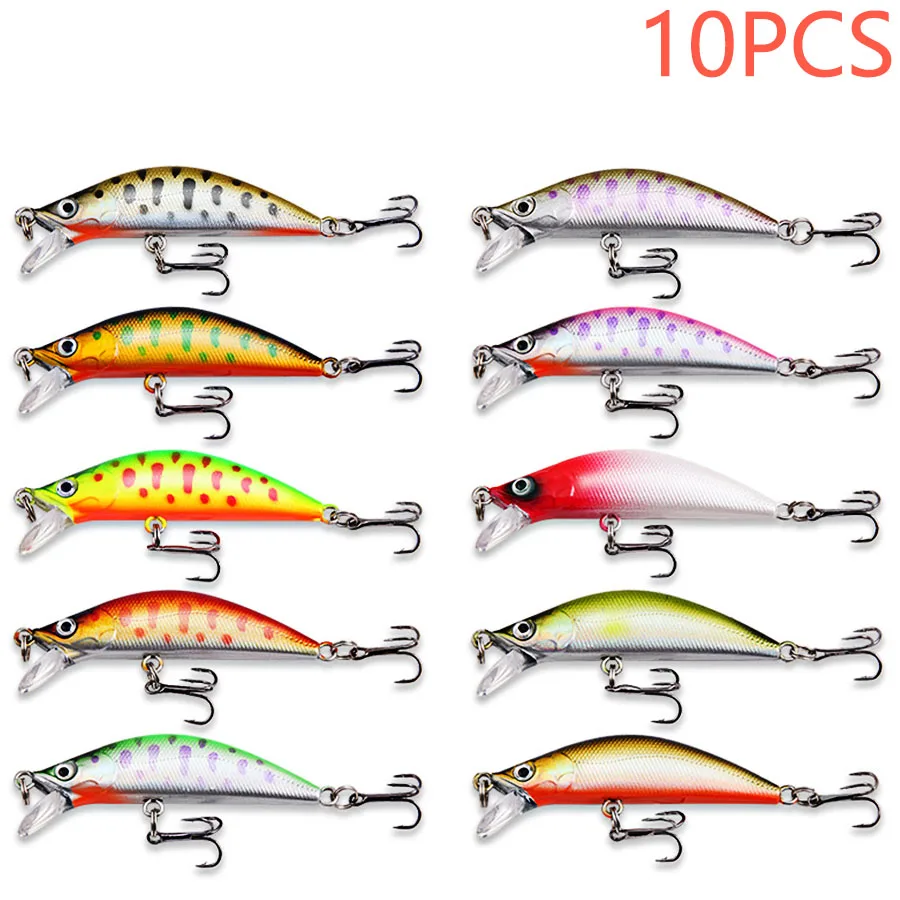 

10 шт. тонущие воблеры гольяна, рыболовные приманки, жесткие приманки, искусственные воблеры для щуки, троллинга, окуня, карпа, рыболовные снасти, приманка для плавания