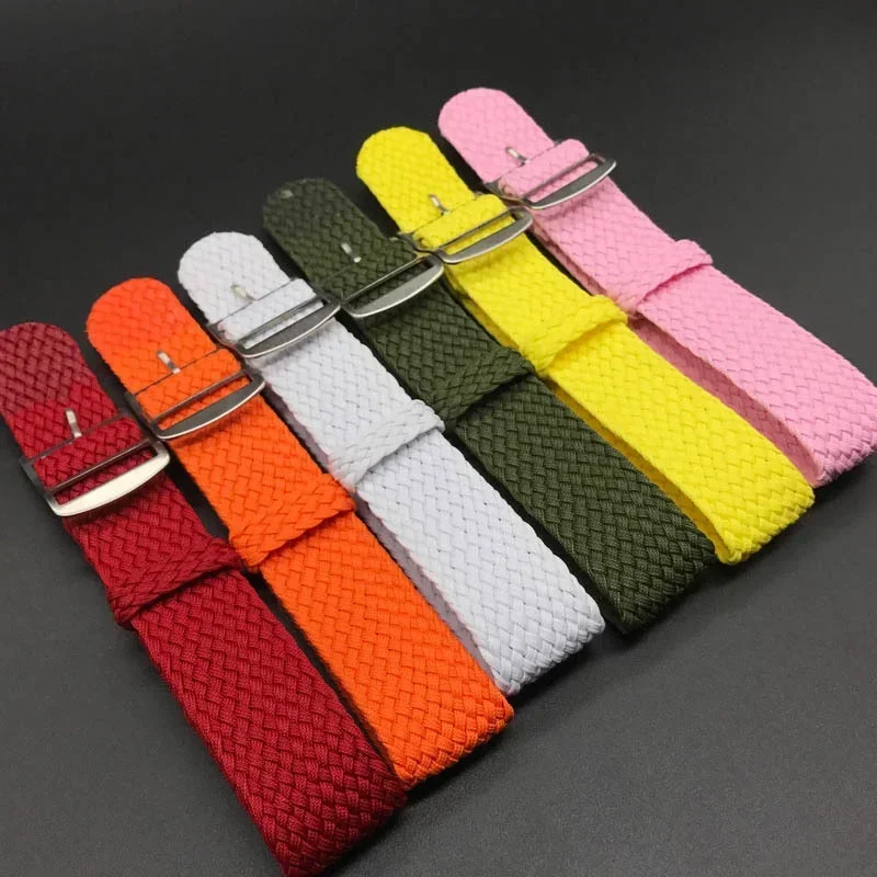 14-22mm Nylon Watchband Canvas Fabric Woven Bracelet for Perlon Watch Band Strap One Piece Wristband 14mm 16mm 18mm 20mm 22mm