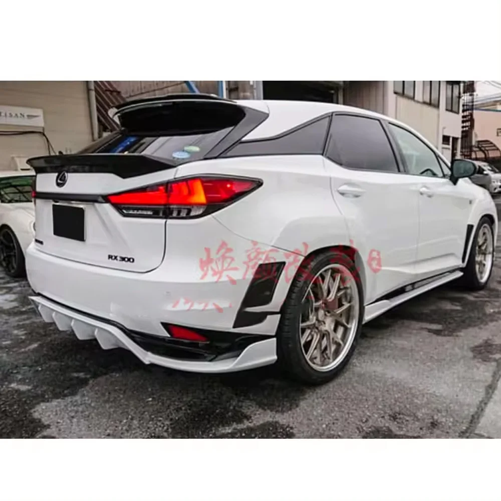 Black Spoiler Wing For 2016-2020 Lexus RX200t Lexus RX450h Cover Carbon Fiber Wing Rear Spoiler Trunk Trim Affix Stick