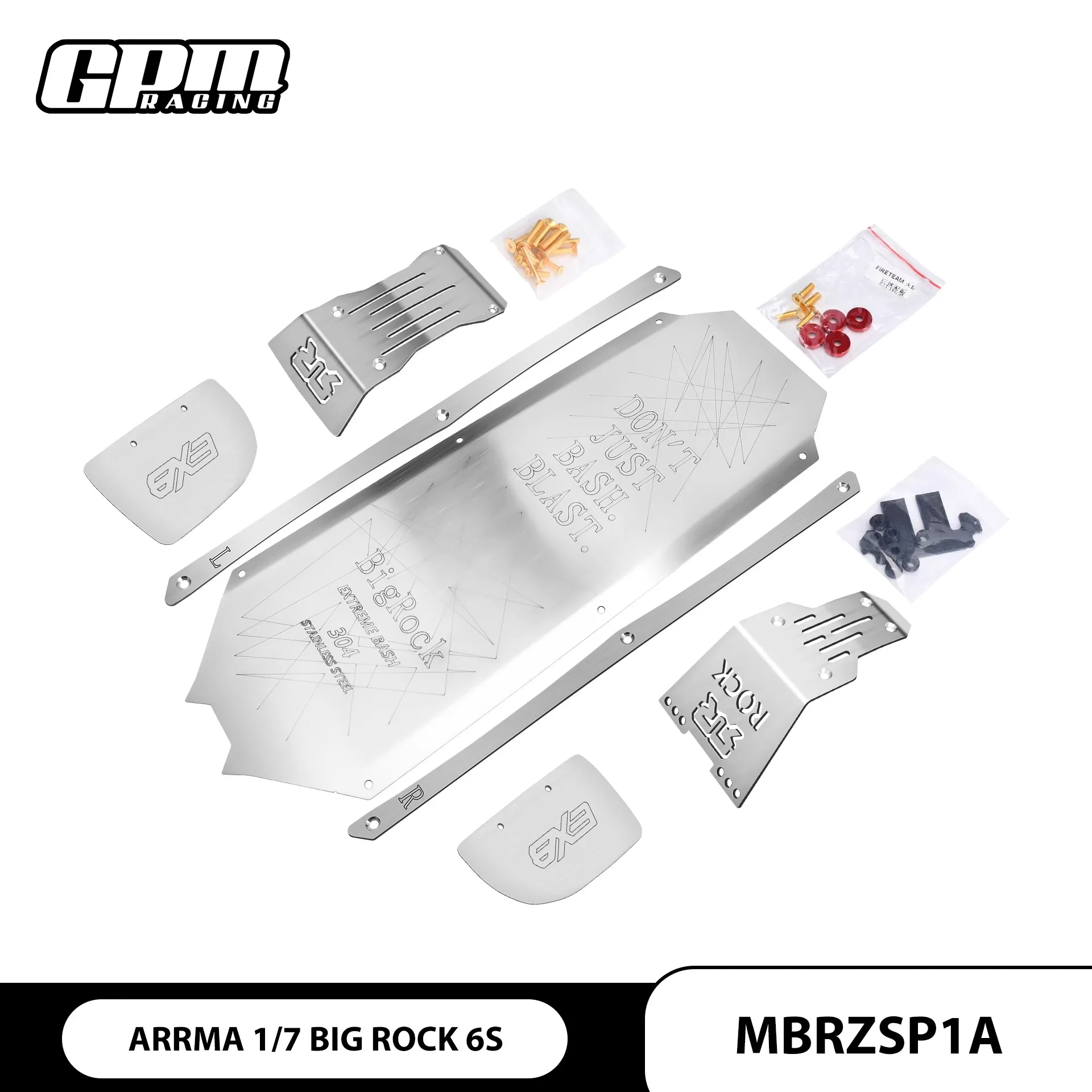 

ARRMA 1/7 гигантский камень 6S, обновленные детали из нержавеющей стали, броня шасси, защита от столкновений, полный комплект