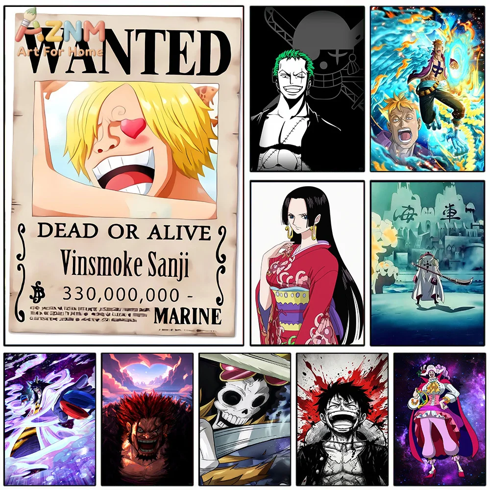 AZNM - Póster de One Piece con Vinsmoke Sanji, 330.000.000 Berry, Lienzo Decorativo para Pared