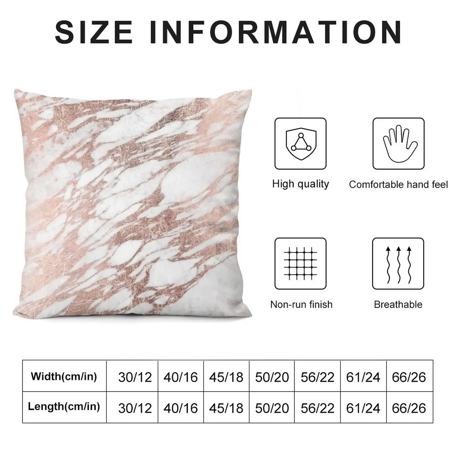 Chic Elegant White and Rose Gold Marble Pattern Throw Pillow christmas ornaments 2025 Decorative Cushions For Luxury Sofa pillow