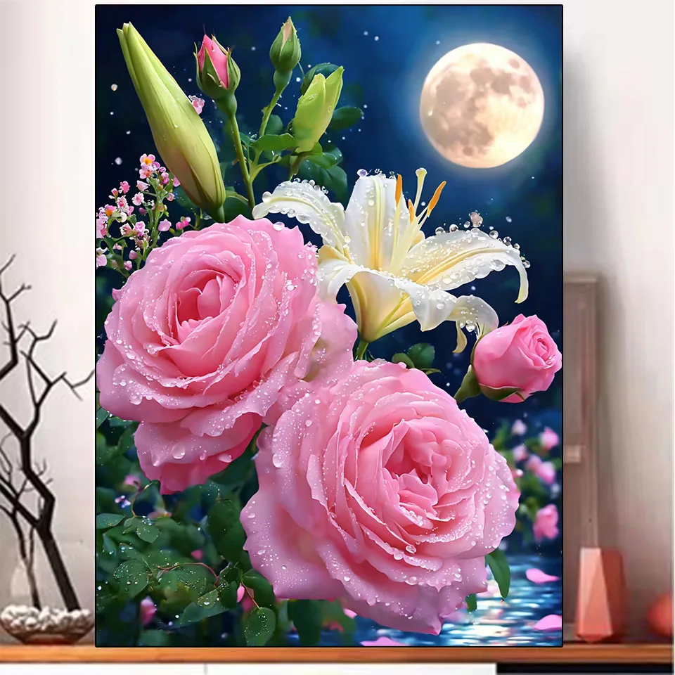 

Diamond Embroidery New 2026 Diamond Painting Flower Painting Rhinestone Mosaic Cross Embroidery DIY Handmade Gift