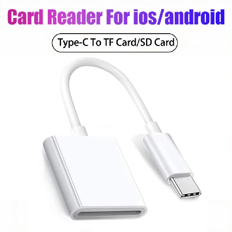 1-2 Pcs Type C Card Reader SD Memory Converter OTG Writer Adapter For IPhone 17 16 15 Macbook for Samsung for Xiaomi Laptop