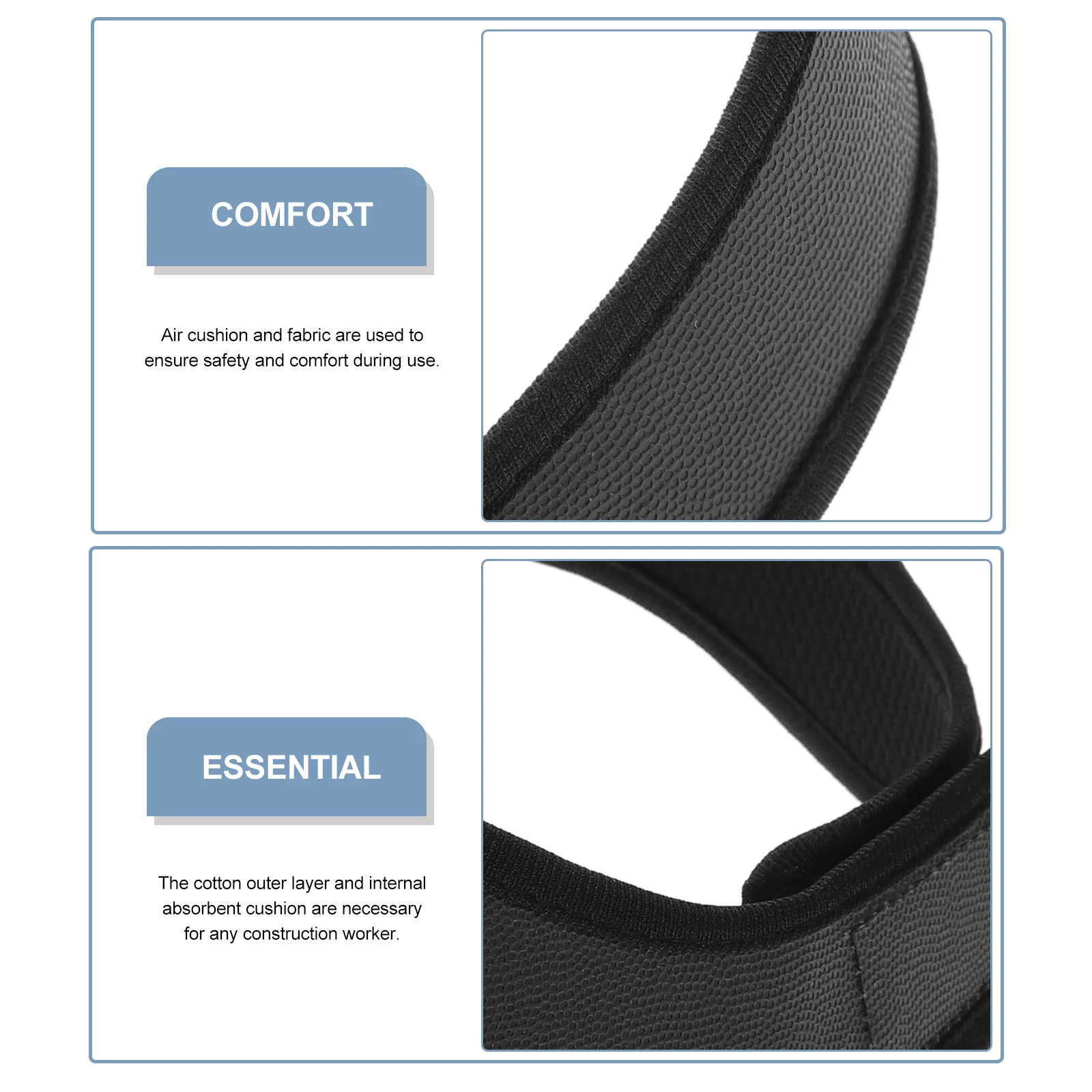 2Sets Hard Hat Protection Supplies Breathable Safety Insert Liner with Adjustable Chin Strap for Industrial Manufacturing