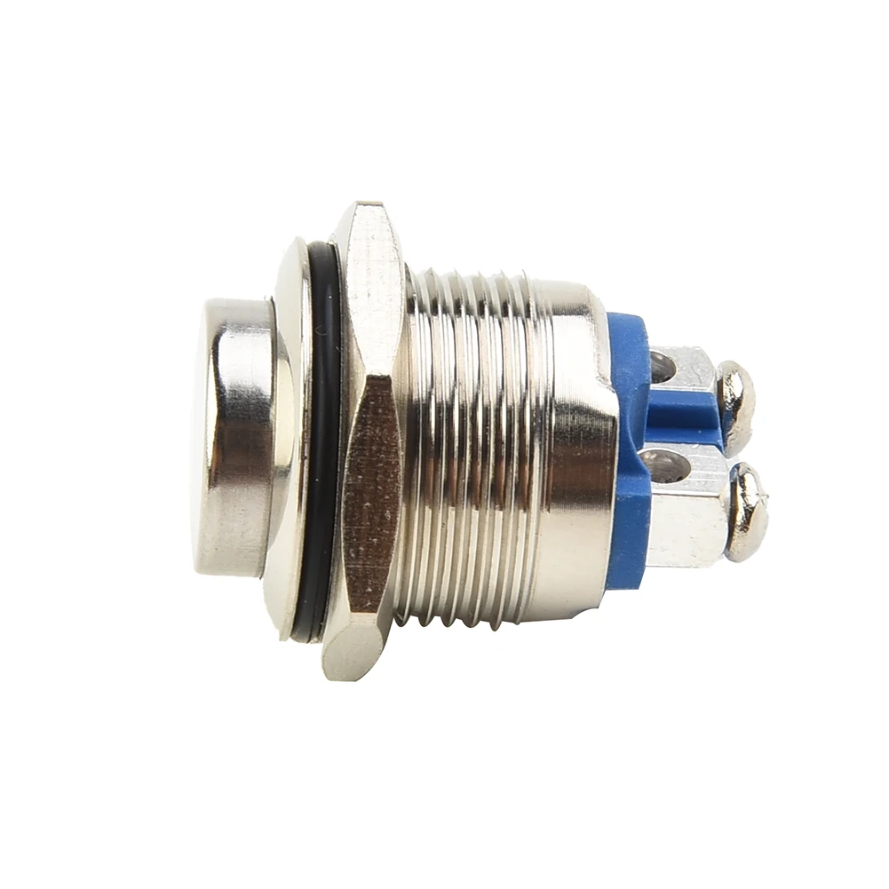 12V 16mm Metal Waterproof Push Button Momentary On Off Horn Switch Brass Waterproof Contactor Relay Control Switch