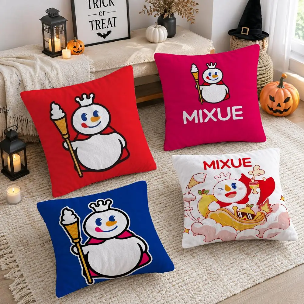 M-MIXUE Ice Cream & Tea Cushion Cover Plush Decorative Pillow Case With Hidden Zipper Cutecore Room Decor For Home