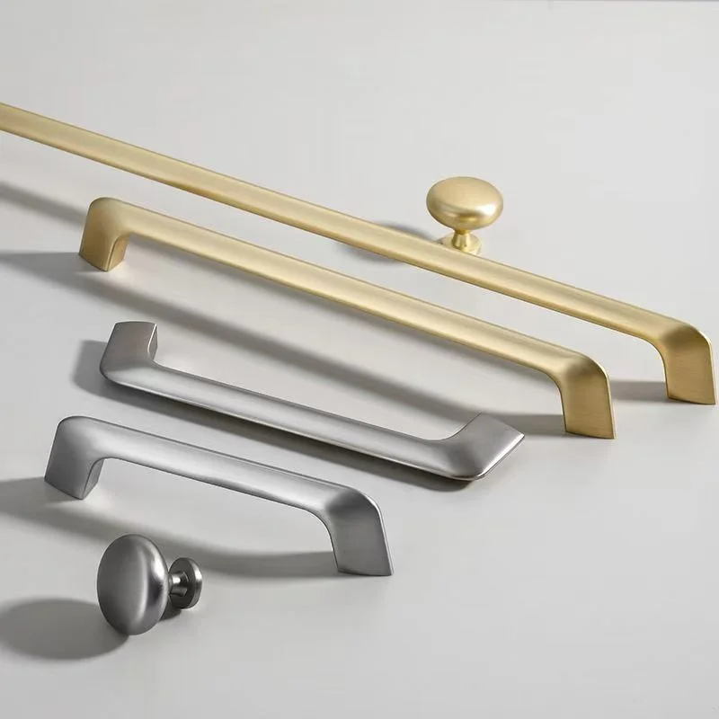 Modern Luxury Furniture Handles Drawer Wardrobe Knobs Gold Grey Kitchen Cabinet Cupboard Shoe Closet Door Pulls Metal Knob Diy