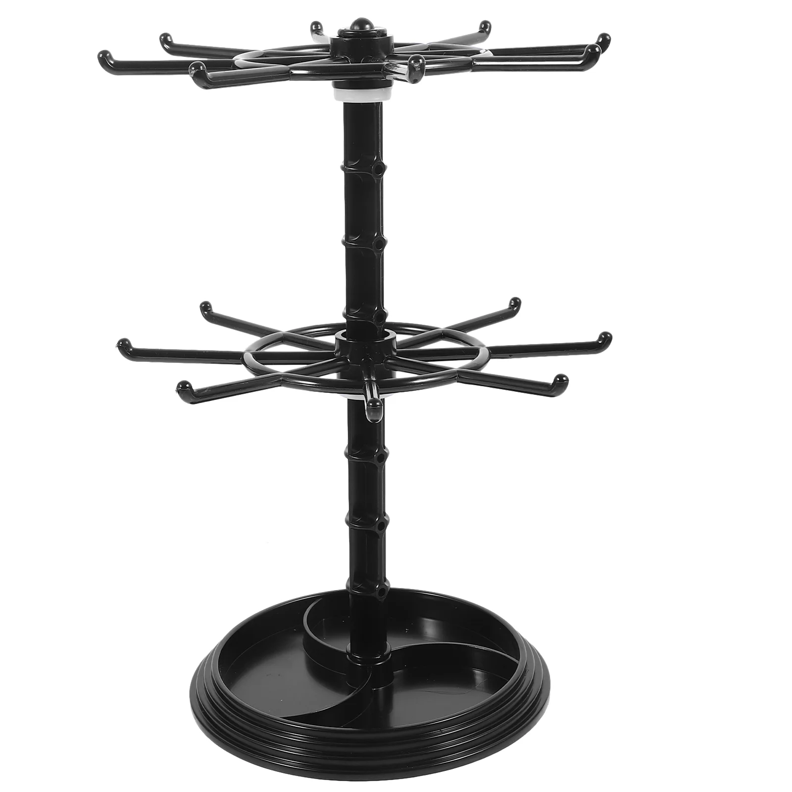 2-Tier Rotating Rotating Rotating Key Fob Holder Stands Stand Display Holder Earrings Rotating Rotating Key Fob Holder Stands