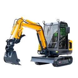 Diesel Engine 2.5T Excavator Mini Digger With Cab Construction Equipment Mini Excavator 2 ton Compact Bagger With Bucket Custom