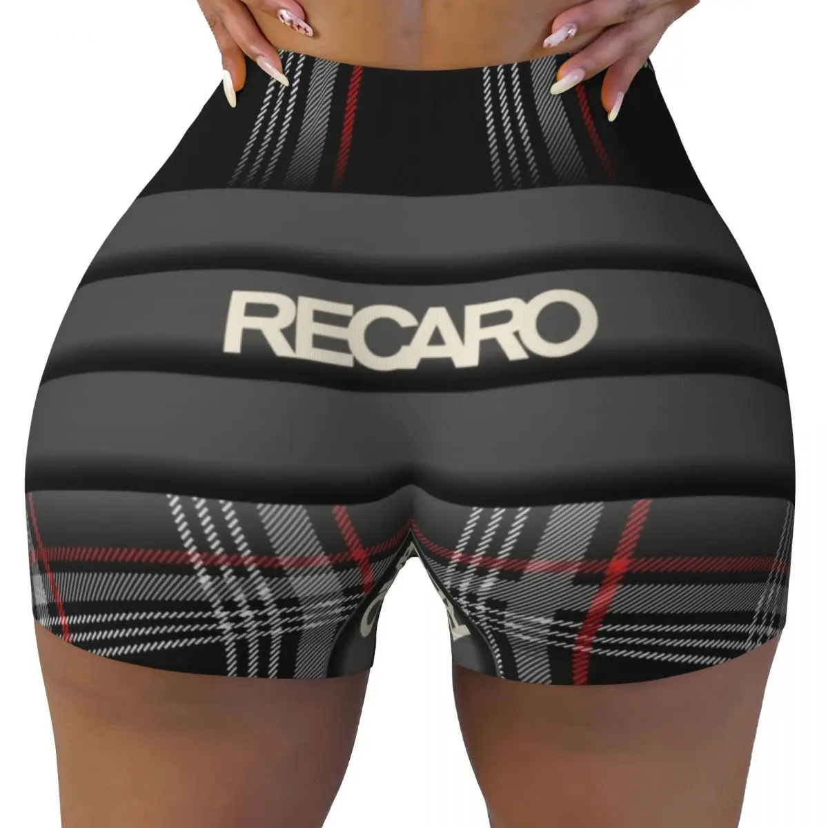 Custom Recaros Logo Gym Volleyball Biker Shorts Women Workout Yoga Shorts