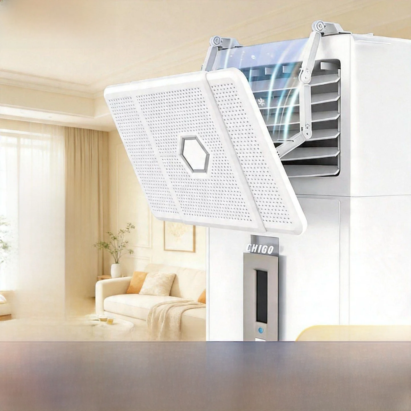 

Bonder Standing Cabinet Air Conditioner Windshield Living Room Cabinet Machine Cold Air Outlet Shield Windproof Cover Shade