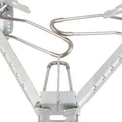 Soporte plegable de acero inoxidable para estufa de gas, plateado