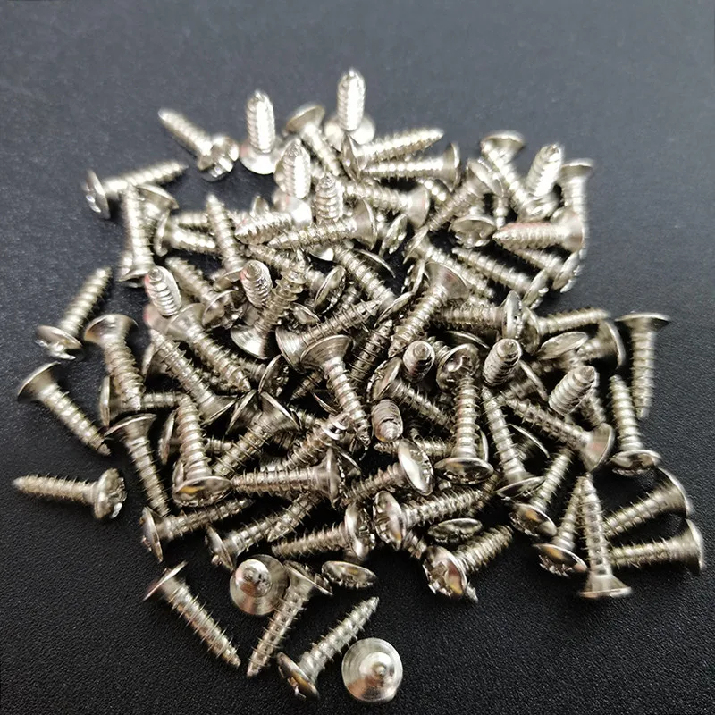 50pcs ST TL Style Electric Bass Guitar Pickguard Screws 3*12mm Cavity Cover Jack Cover Plate Screw Guitar Accessories