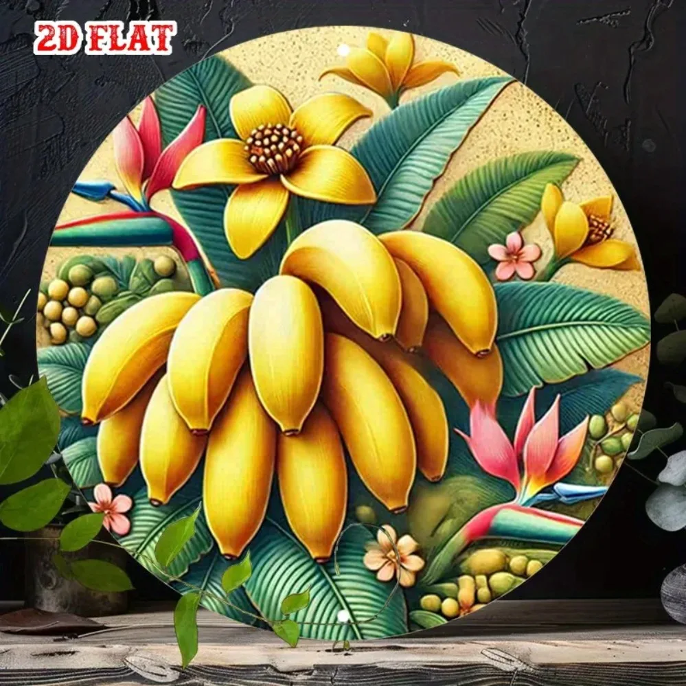 Tropical Wall Art Sign - 2D Garage Cafe Restaurant Decor, Flat Vivid Home Decoration