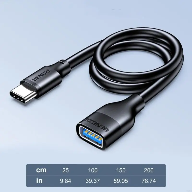 270B Type C Man naar USB vrouwelijke OTG -kabel 5GBPS -gegevensoverdracht voor smartphones -tablets
