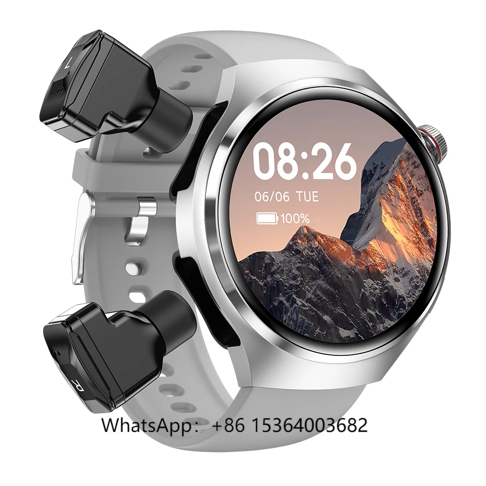 

TJXL-DK56 2 in 1 Smartwatch BT Call Fitness Tracker 1.53'' Screen Sports Relojes Headset Smart Watch with Earbuds for Men Women