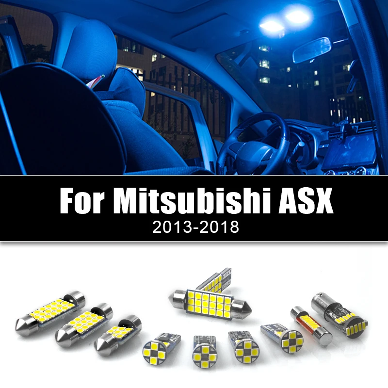 

For Mitsubishi ASX 2013 2014 2015 2016 2017 2018 12v Car LED Bulbs Auto Interior Dome Reading Lamps Trunk Lights Accessories