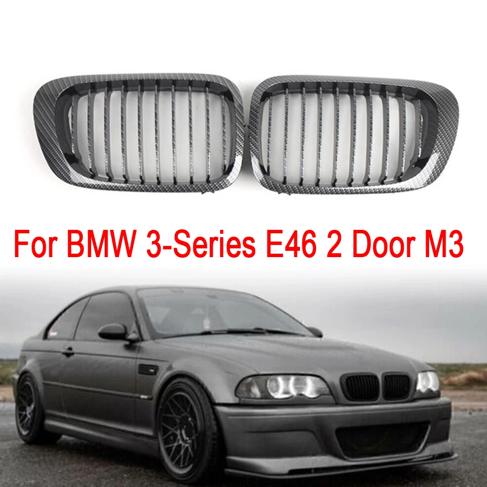 

Передняя решетка бампера (ноздри) из карбона для BMW 3-й серии E46 2-дверный M3 1999-2006 (до рестайлинга) 51138208685 51138208686