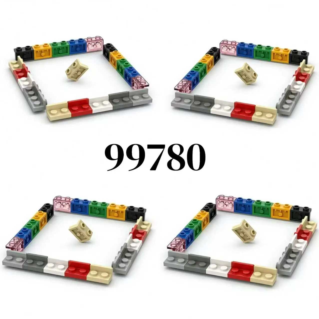 80pcs MOC Brackets 1x2-1x2 Inverted 99780 DIY Building Blocks Bricks Compatible Construction Assembly Creative Kids Toys