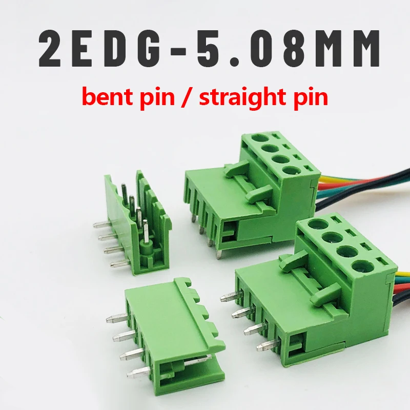 

5pairs Pitch 5.08mm Terminal Block Connector 2EDG 5.08mm 2-9Pin Pcb Screw Connector Terminal Block 2EDG Socket PCB Screw