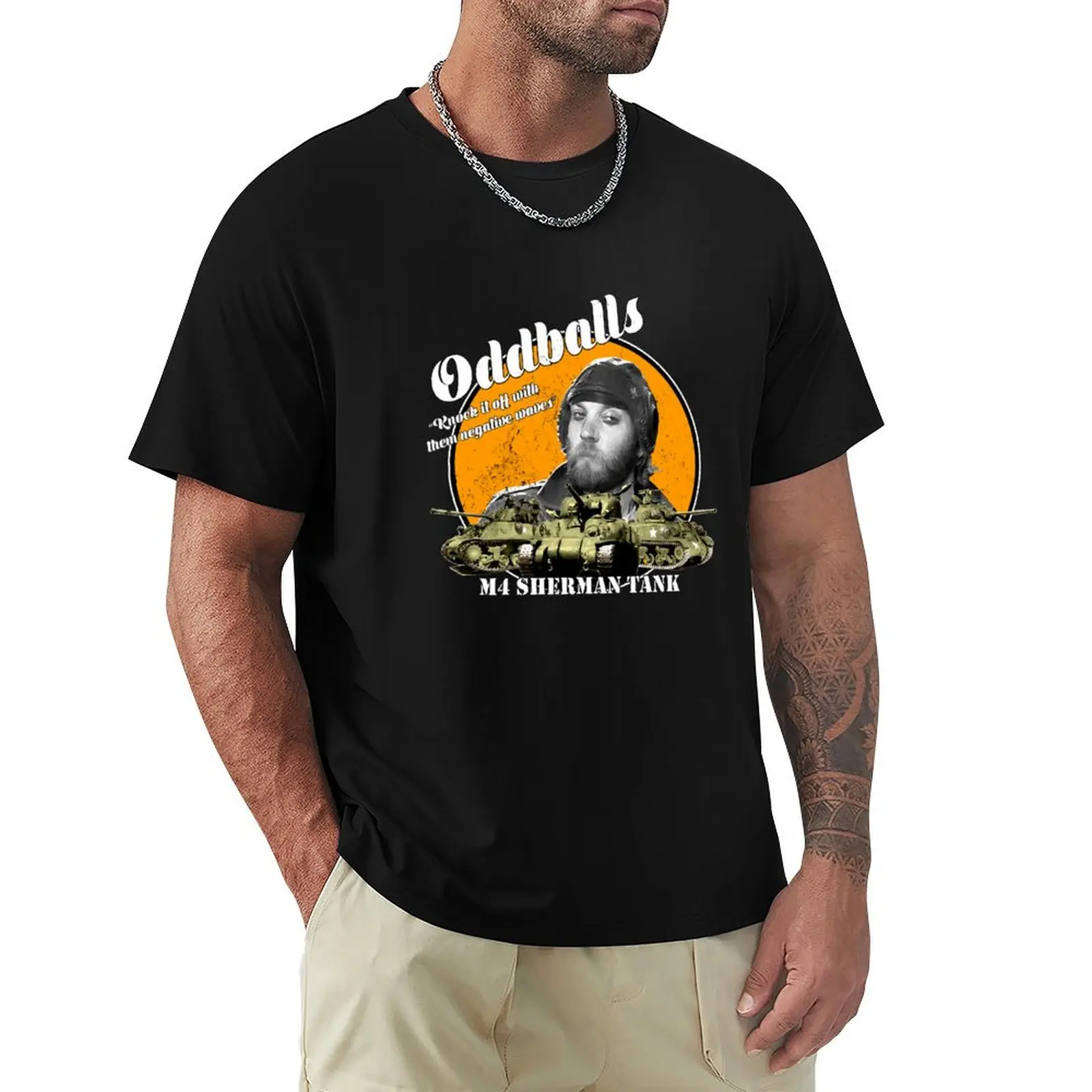 

Oddball Kelly's Heroes Sgt. Oddball T-Shirt quick-drying sweat shirts graphic tee Blouse mens white t shirts