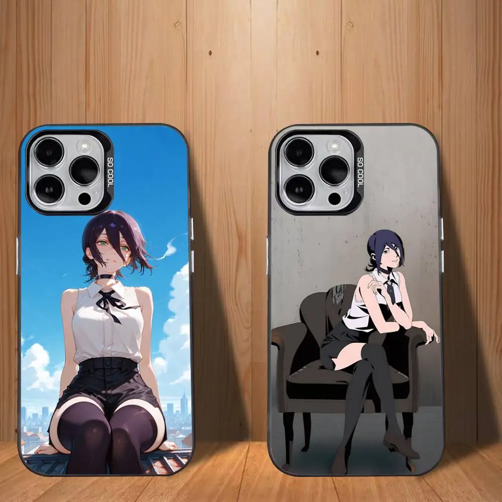 

Chainsaw M-Man R-Reze Phone Case For iPhone 17,16,15,14,13,12,11,Mini,Pro,SE,MAX White Matte Shockproof Cover