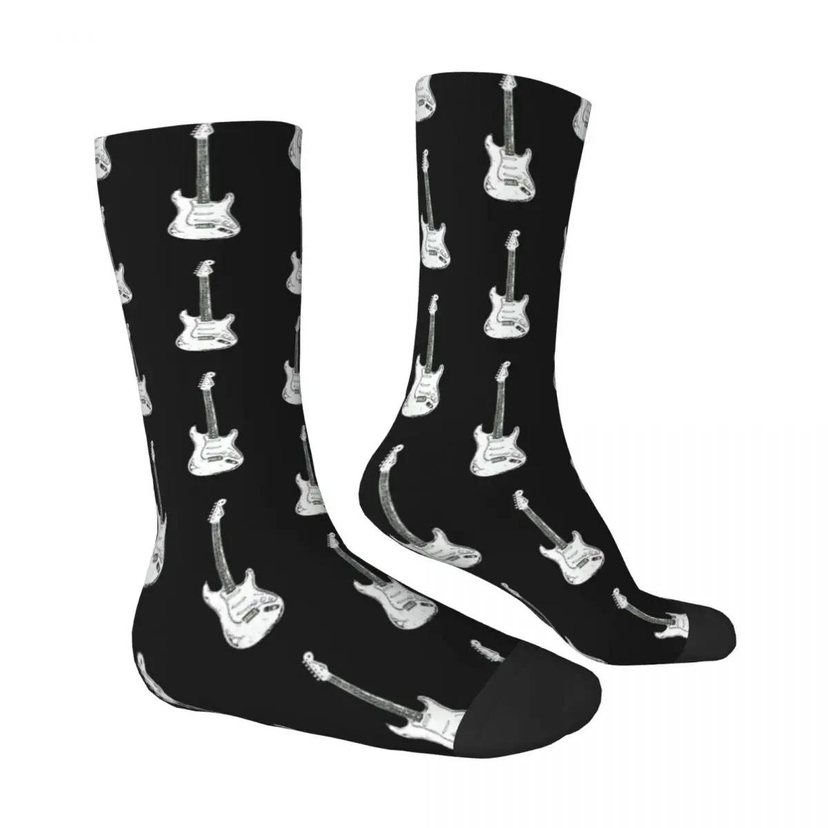 Guitar Design Stockings Men Socks Breathable Gothic Socks Spring Climbing Non Slip Design Socks Gift Idea