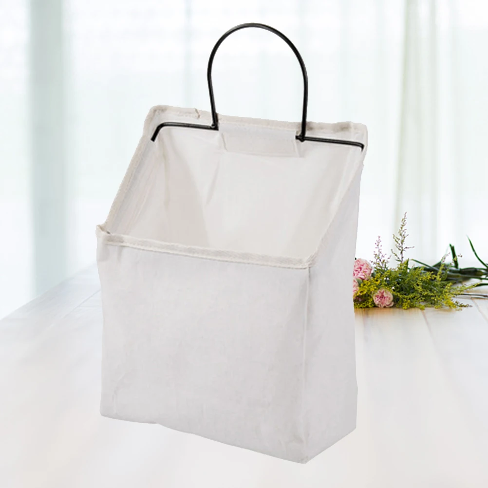 

Linen Wall Storage Bag Large Pocket Door Hanging Cloth Bags Clothes Necklace Hairpin Watches Bracelet Key Phone Shoes Home