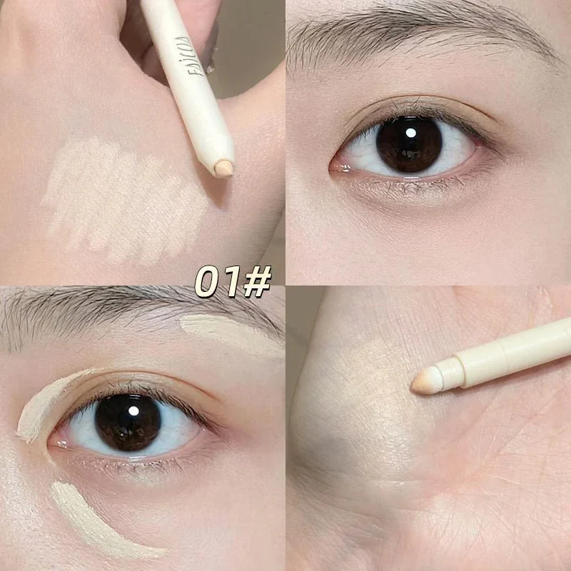 Lápiz corrector iluminador mate de Color Fair, bolsa para ojos, ojeras, palo para ocultar, cabezal de esponja, lápiz corrector de precisión con sacapuntas