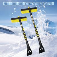 Extendable Car Snow Brush Ice Scraper Heavy-duty Snow Shovel With EVA Grip Snow Removal Tool Multi-Functional For Windshield